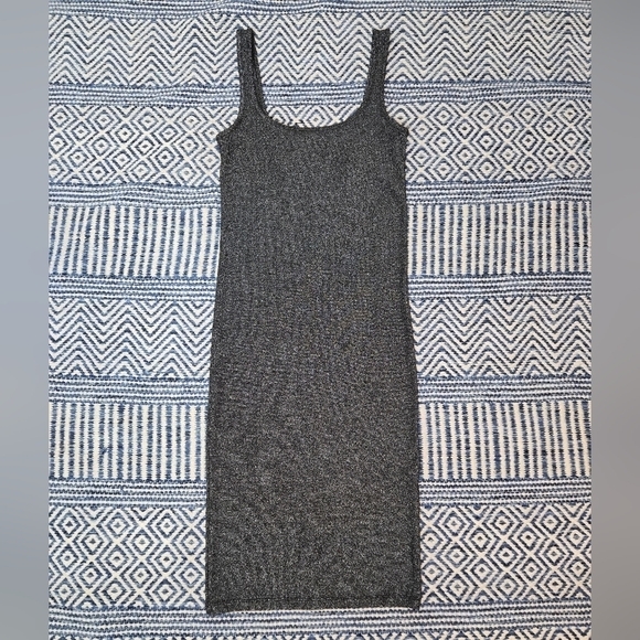 Zara Trafaluc 2017 Metallic Black Sheer Mini Slim Fit Dress Size Small - Picture 9 of 12